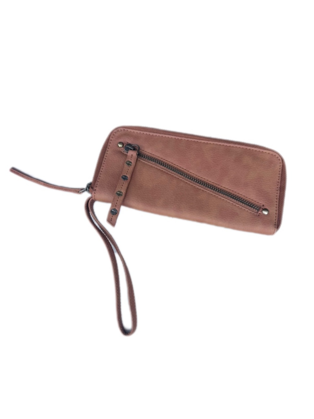 Free People Brown Leather Wristlet/Wallet